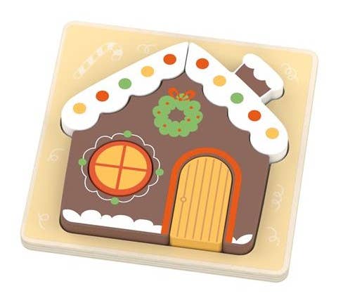 Magni ApS - Wholesale Puzzle - Kids - Christmas puzzle with gingerbread house, FSC 100%0