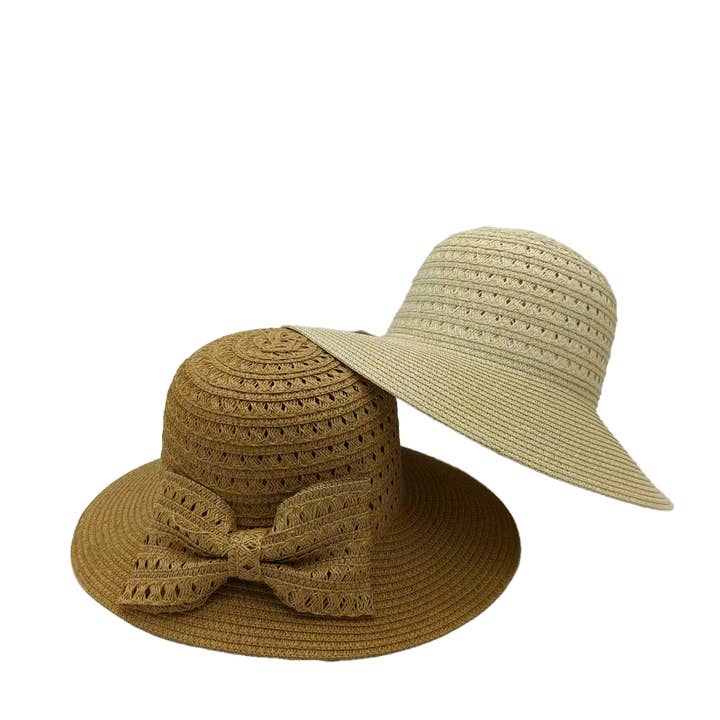 Confezione da 4 cappellini con visiera in paglia traforata per la vendita all'ingrosso da parte di Samba de roda