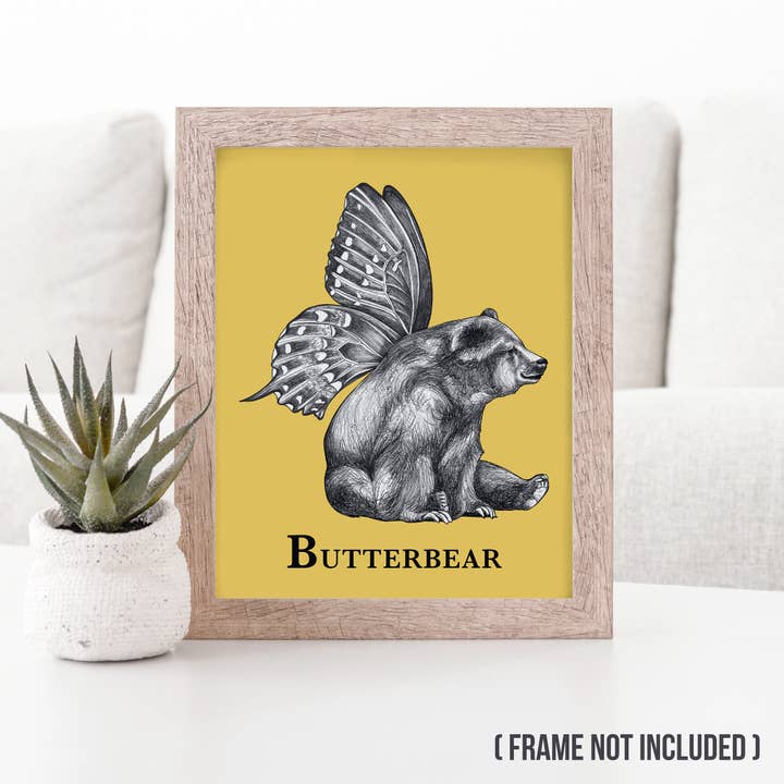 Whatif Creations - Wholesale Art Print - Butterbear 8x10" Art Print1