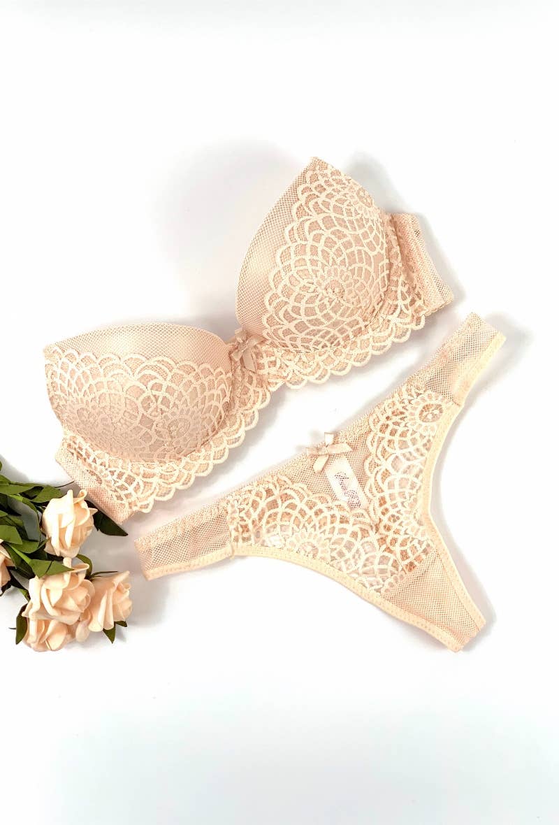 Belle Com'Elle – wholesale Lingerie Set – women's – Bra & String Bonnet Set B/ AZ1700310