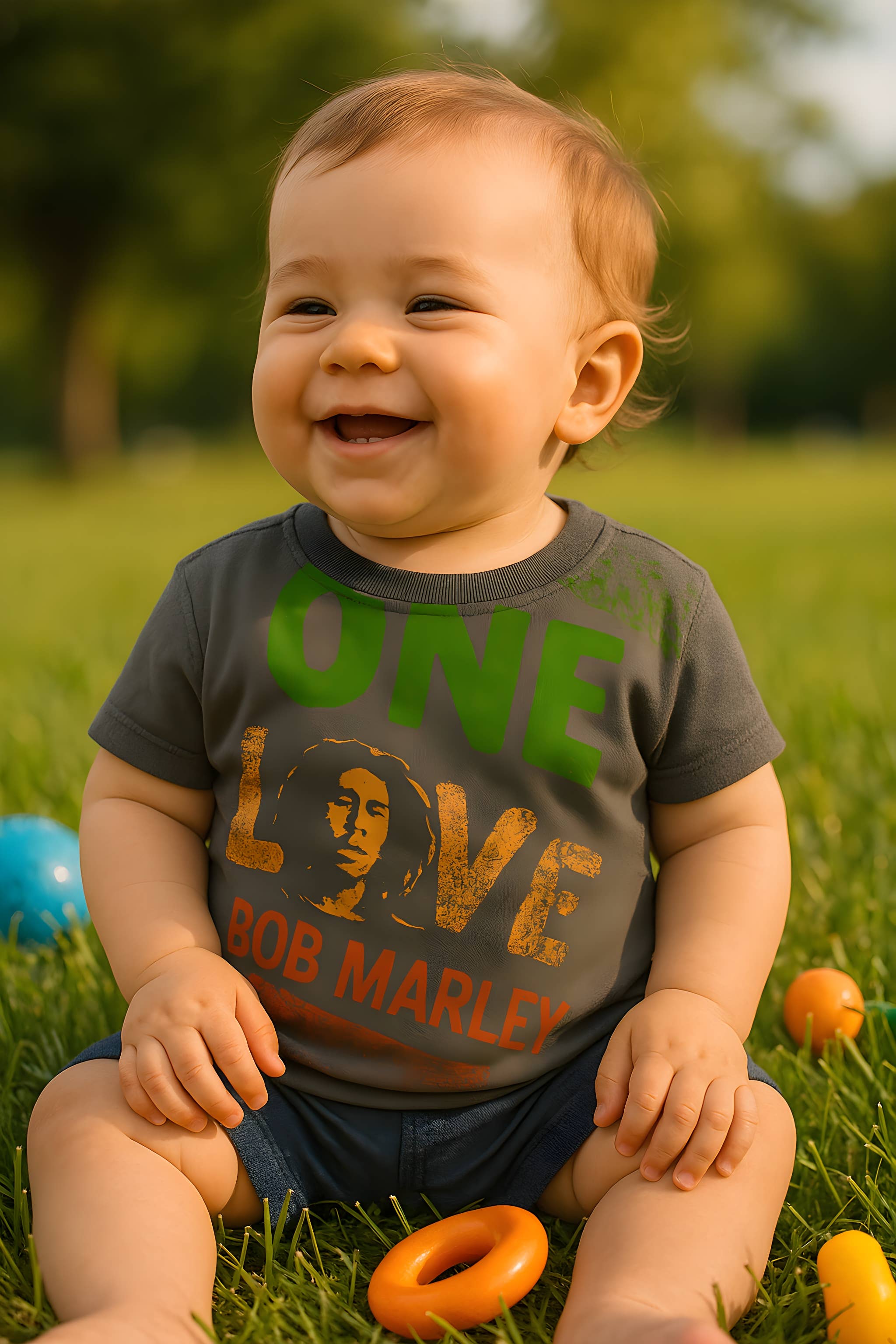 Official Store - Venta al por mayor Camiseta serigrafiada - Bebé - Bob Marley - Camiseta Jumbo Love Infant Bay1
