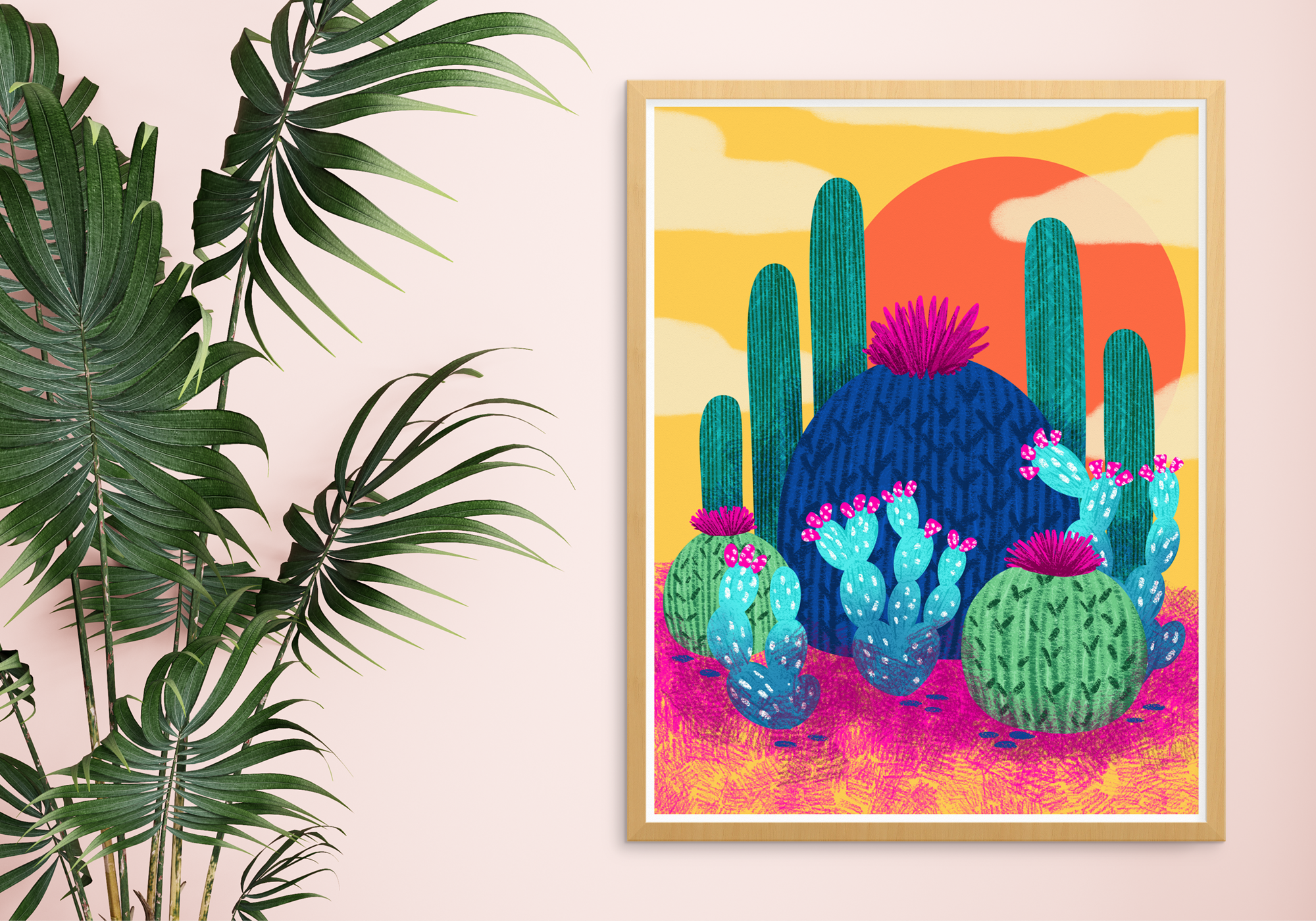 Squidly Designs - Wholesale Art Print - Art Print - Colorful Desert 1