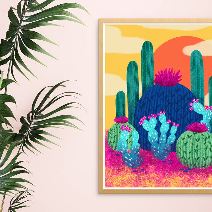 Squidly Designs - Wholesale Art Print - Art Print - Colorful Desert 1