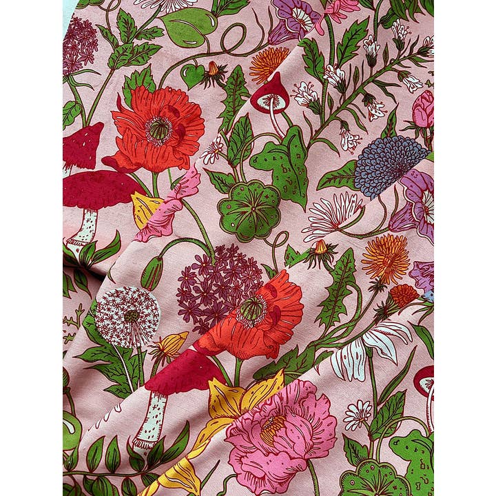 Recycled Eco-Velvet in Bloom Flamingo-Pink for wholesale by Wear the Walls