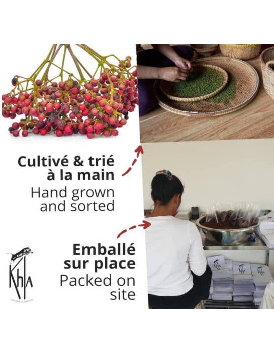 Khla - L'épicerie du Mékong - Wholesale Pepper/Peppercorns - Sichuan red pepper - in grains - 24g - Moulin2