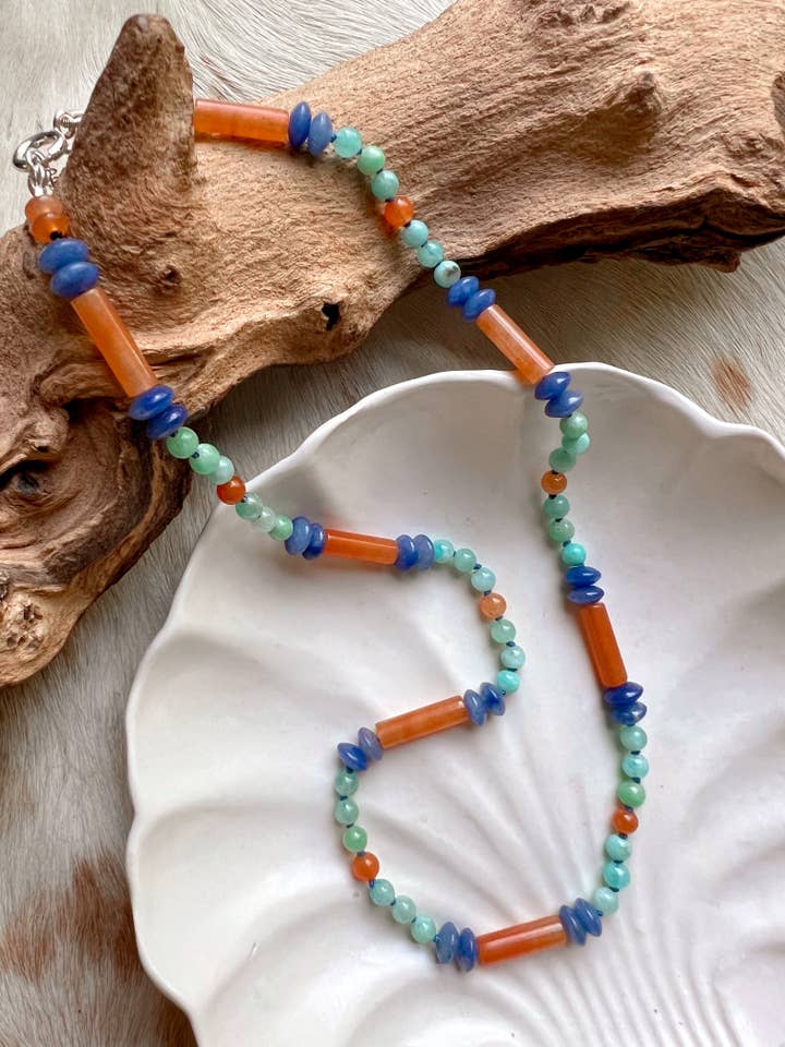 Amazonite Candy Necklace for wholesale by Opal & Gold