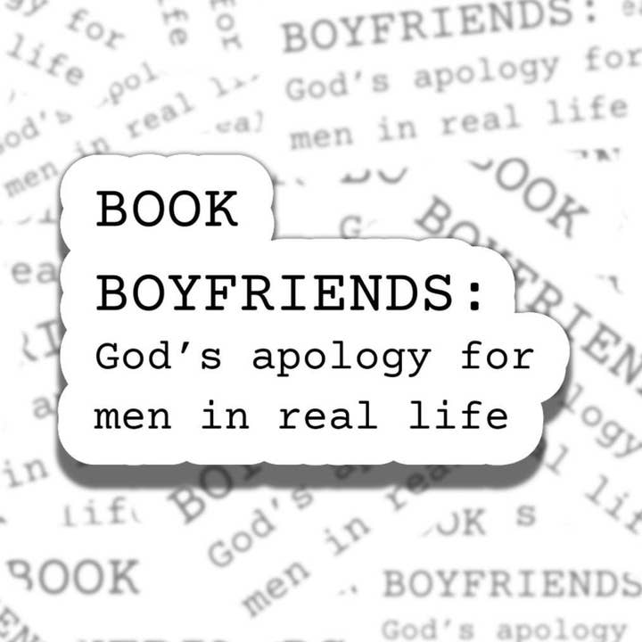 Boka pojkvänner vinylklistermärke för eReader & Bookworm present för wholesale av Sticky Sadness Designs