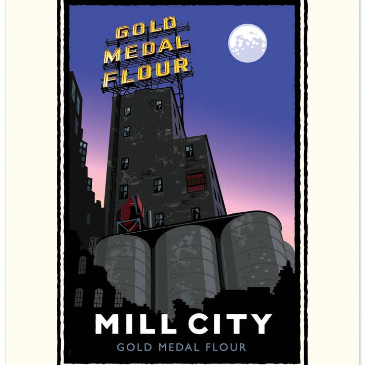 Landmark MN | Mill City Nacht für den Großhandel von Legendary Landmark Art Prints