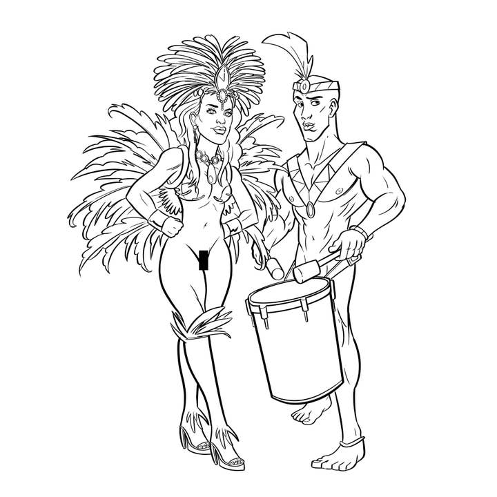 Peach Brown Pubic Hair Coloring Book, CB-005 for wholesale on Faire