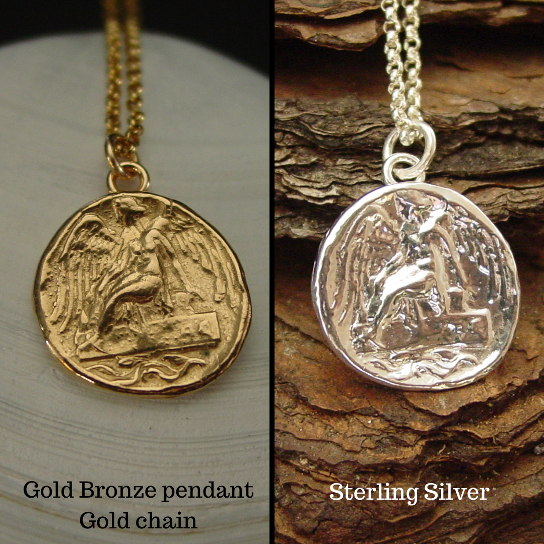 Vis a Vis Jewelry - Wholesale Pendant/Charm Necklace - Nike Goddess of Victory Coin Necklace4