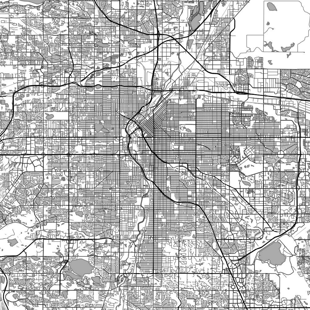 JACE.design - Wholesale Art Print - Denver CO Map Print Classic4