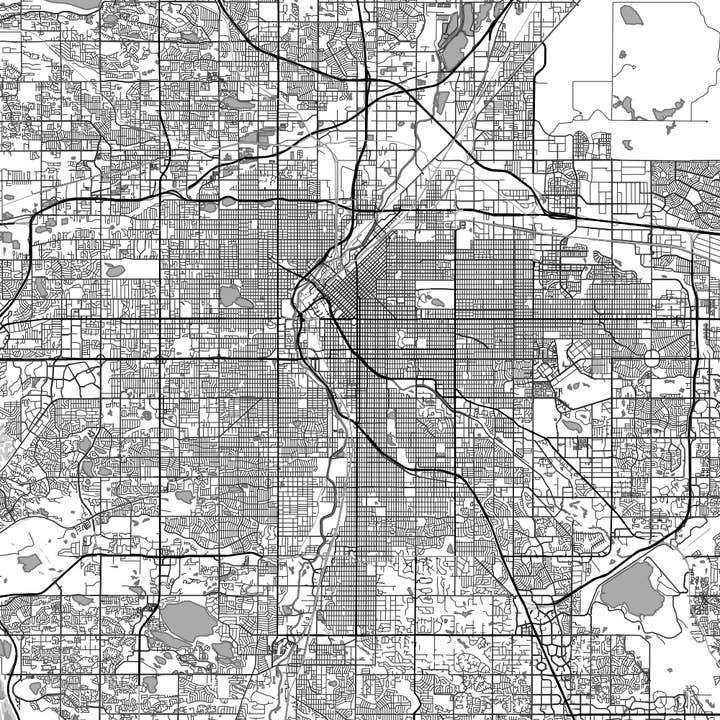 JACE.design - Wholesale Art Print - Denver CO Map Print Classic4