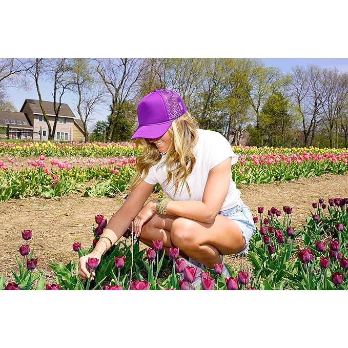 Funky Junque – Engroshandel Trucker hat - Herre – Skum Snapback Trucker Hat - Mørk Lilla2