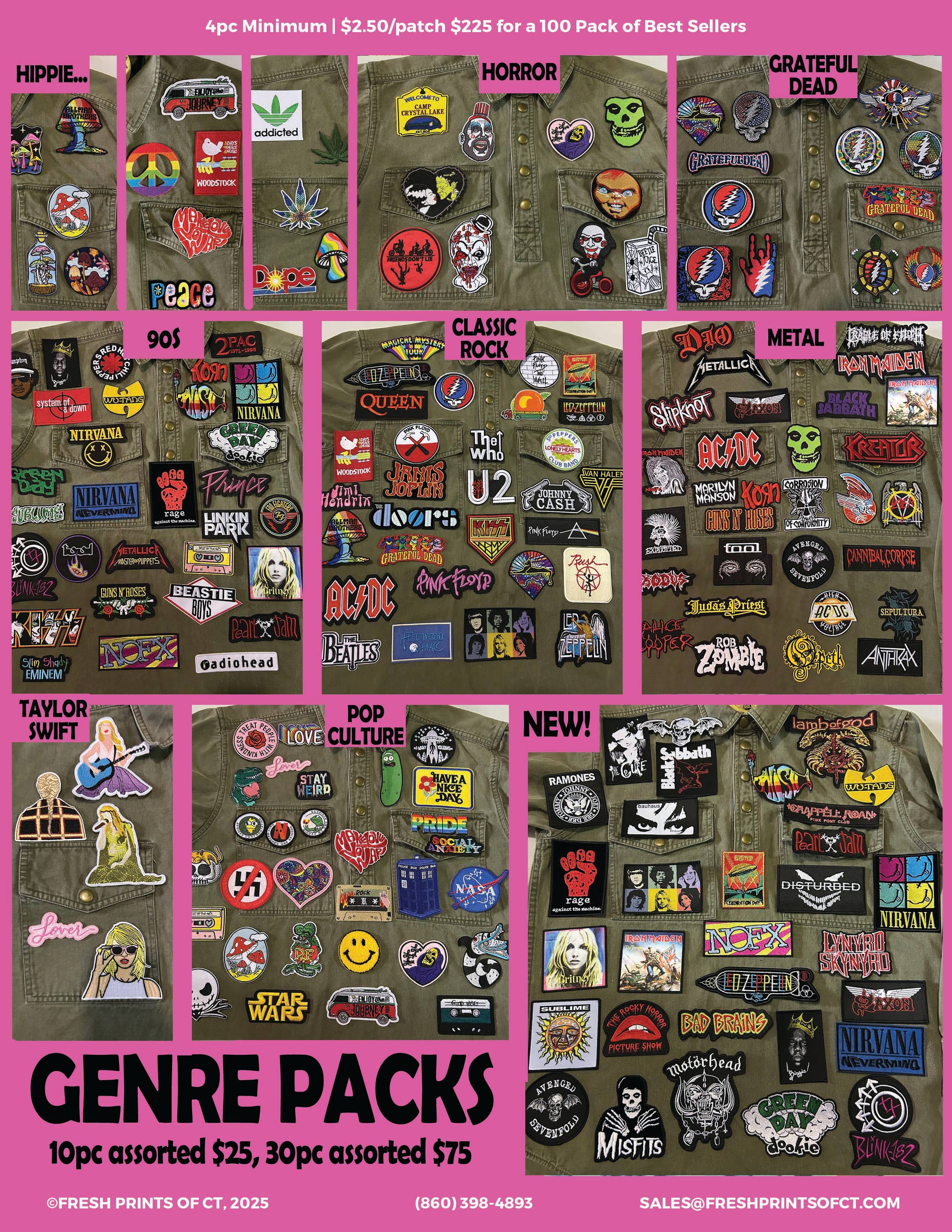 Fresh Prints of CT - Wholesale Patch - Best Selling Band / Music Pop Culture Patches3