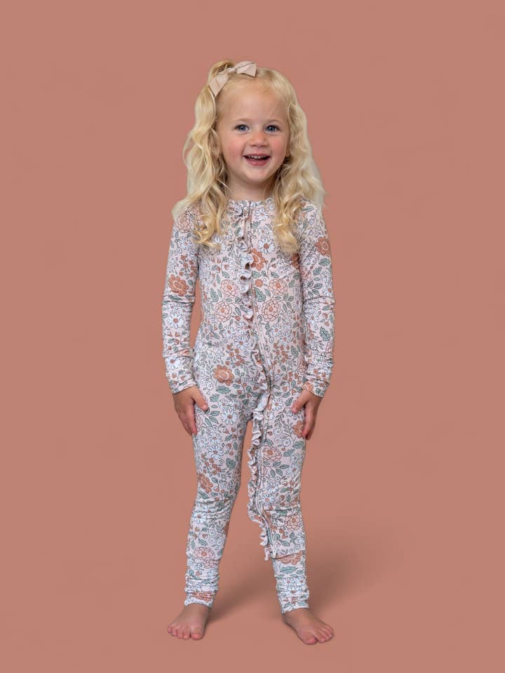 Dream Big Little Co. - Wholesale Jumpsuit - Baby - AUTUMN BLOSSOM DREAM RUFFLE ROMPER14