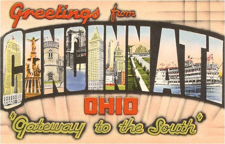 Found Image Press - Wholesale Postcard - Postcard OH-364 Greetings from Cincinnati0