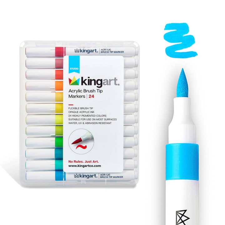 Acrylic Paint Brush Tip Markers - 24 Colors and other Purchase Wholesale cap brush. Free Returns & Net 60 Terms on Faire trending on Faire.