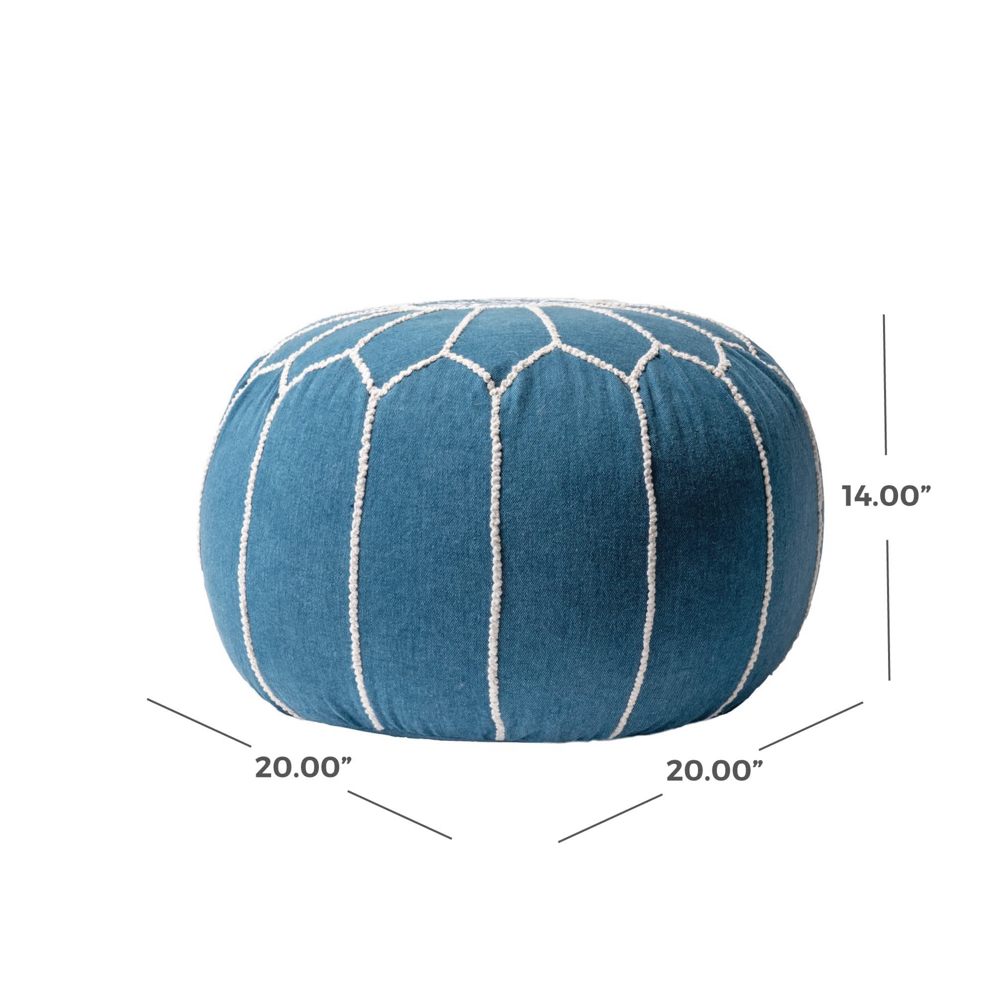 nuLOOM - Wholesale Pouf - Classic Moroccan Cotton Filled Ottoman Pouf1
