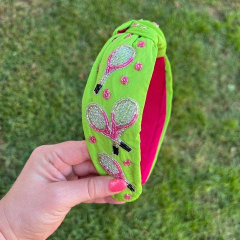 Nœud de bandeau - Raquette de tennis pour la vente par Golden Lily