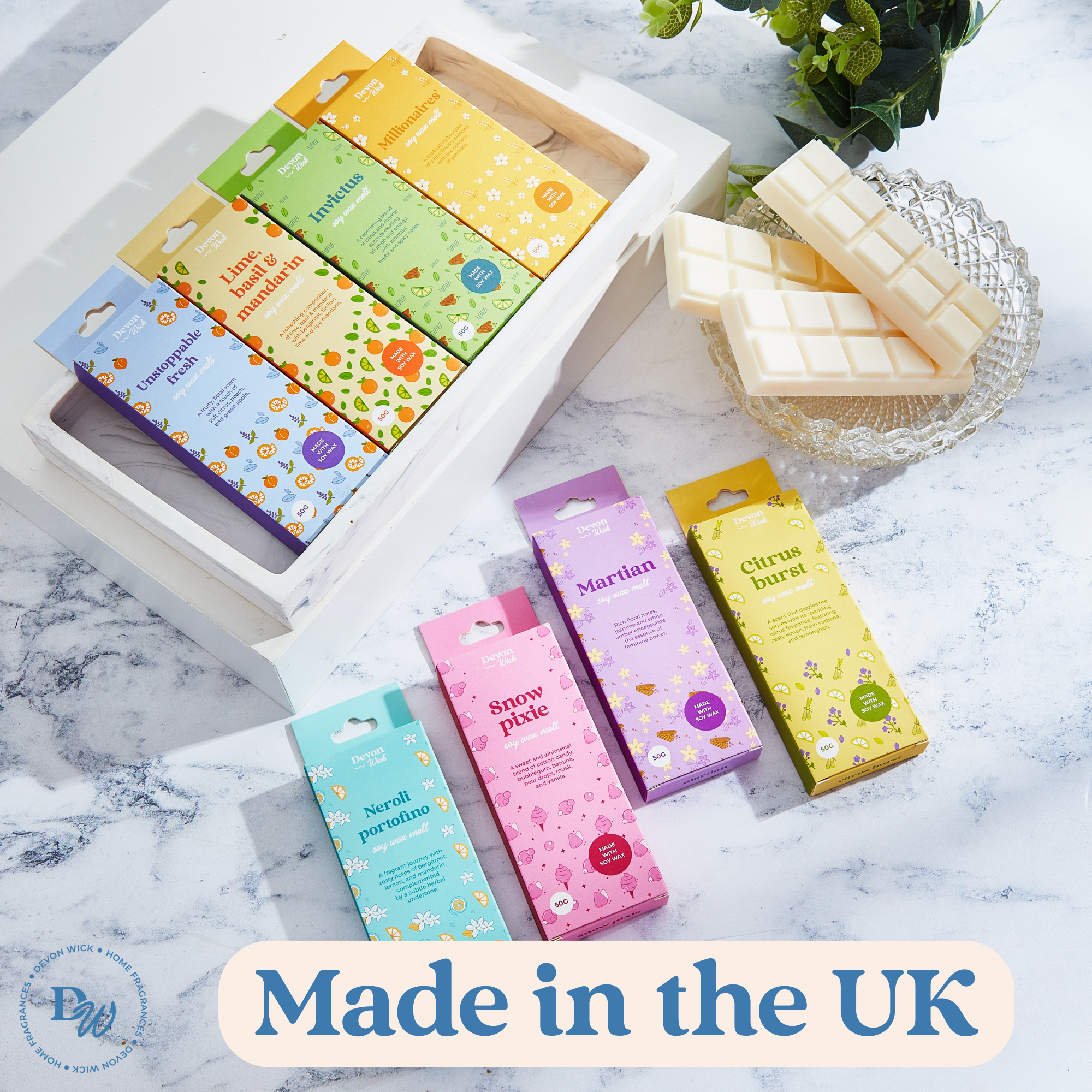 Devon Wick – wholesale Wax melt – Peaches & Cream Snap Bar Wax Melts3