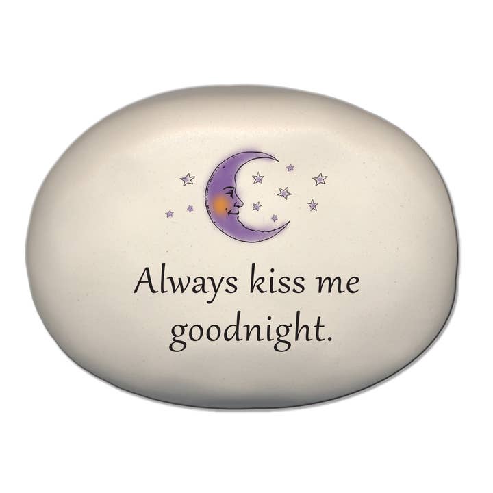 Goodnight Rock: "Always kiss me goodnight" for wholesale by August Ceramics