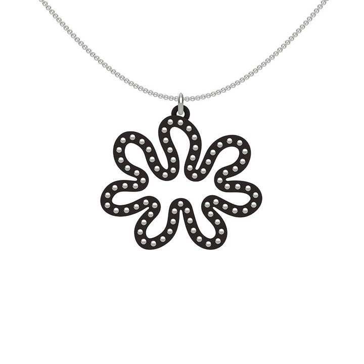 Corail NOIR : clous d'oreilles MATISSE 3 pendants en or ou en or pour la vente par Ree Gallagher Jewelry