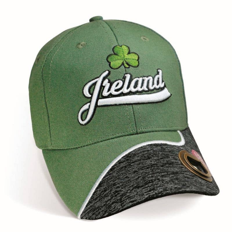 Dublin Gift Company - Wholesale Baseball Cap - Unisex - Irish Shamrock Baseball Cap with Built-In Opener0