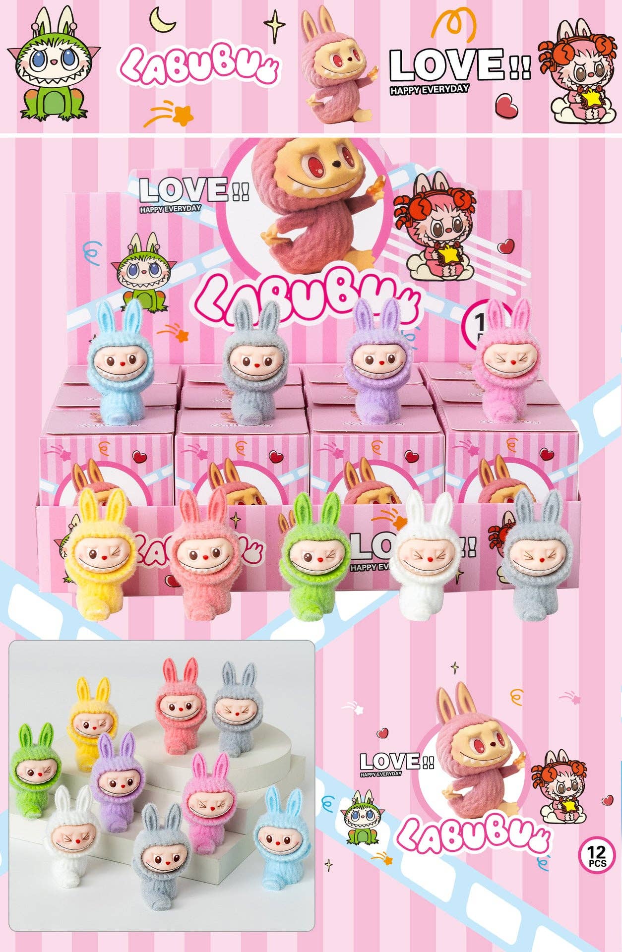 Auraquise - Vente Figurine – enfant - Jouet de collection en vinyle floqué de Noël Boîte surprise11