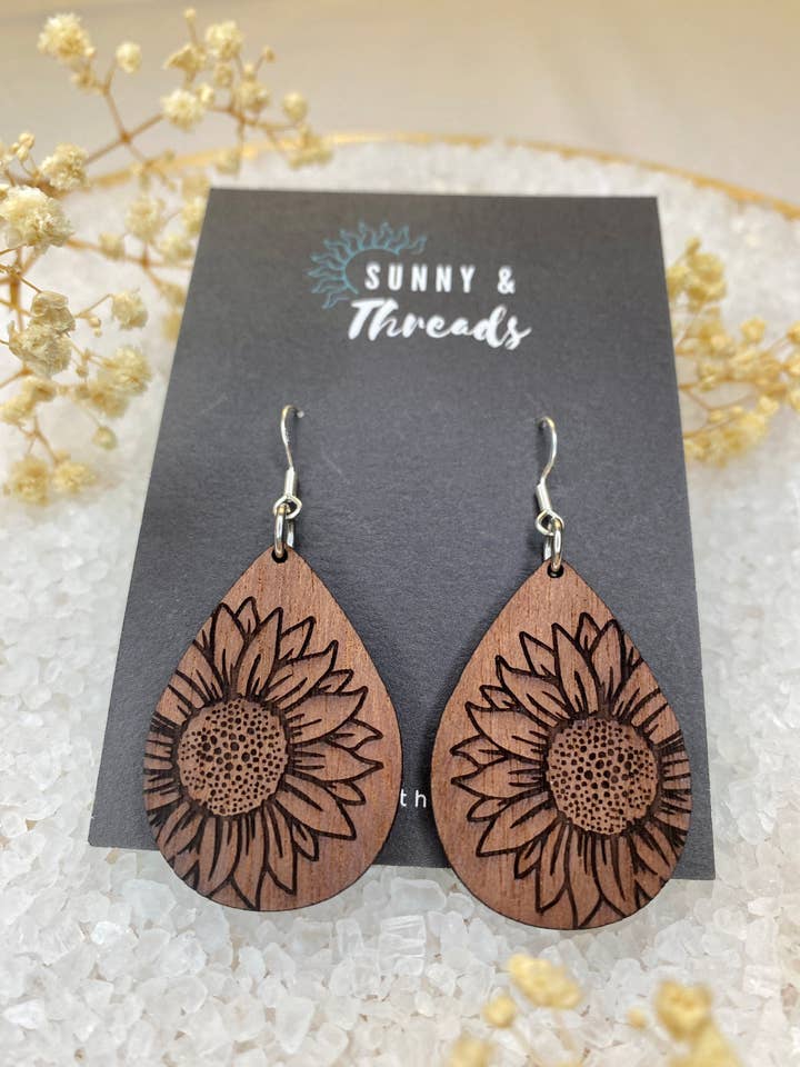 Sunflower Earrings | Maisie for wholesale by Sunny & Threads