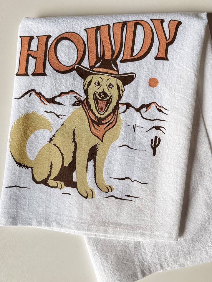 Howdy Western Tea Towel for wholesale by Shop Good