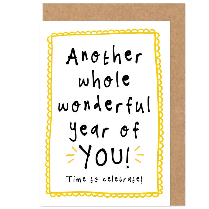 Une Autre Année Merveilleuse De Toi Carte D'Anniversaire pour la vente par Bow & Bell