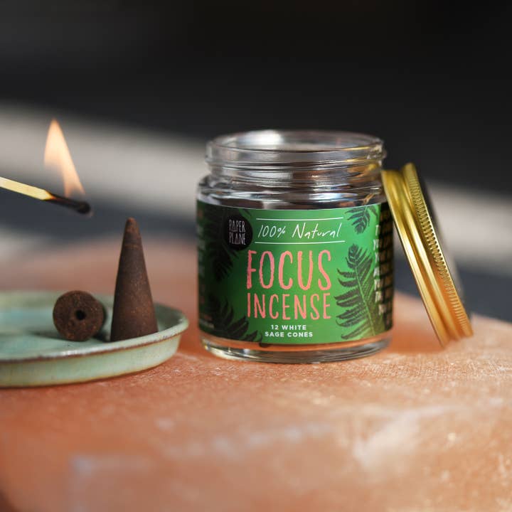 Paper Plane - Wholesale Incense - Focus Incense Jar of Incense Cones - plant based, vegan