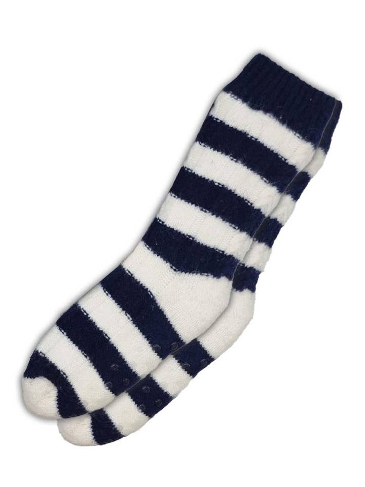 Gemütliche Kuschelsocke in Rosa Streifen für den Großhandel von NOOKI DESIGN LTD