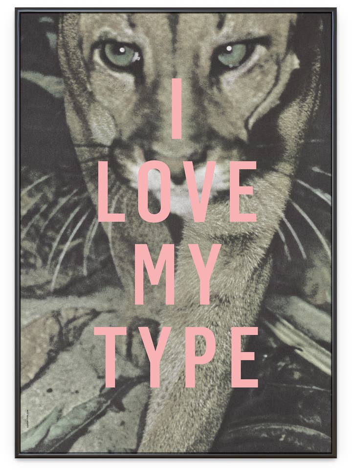 I Love My Type, Puma, Art Print, Various Sizes for wholesale by I Love My Type