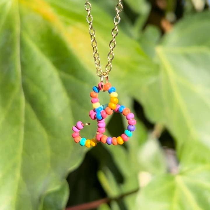 MorninGloria's - Wholesale Pendant/Charm Necklace - Beaded Initial Necklace1