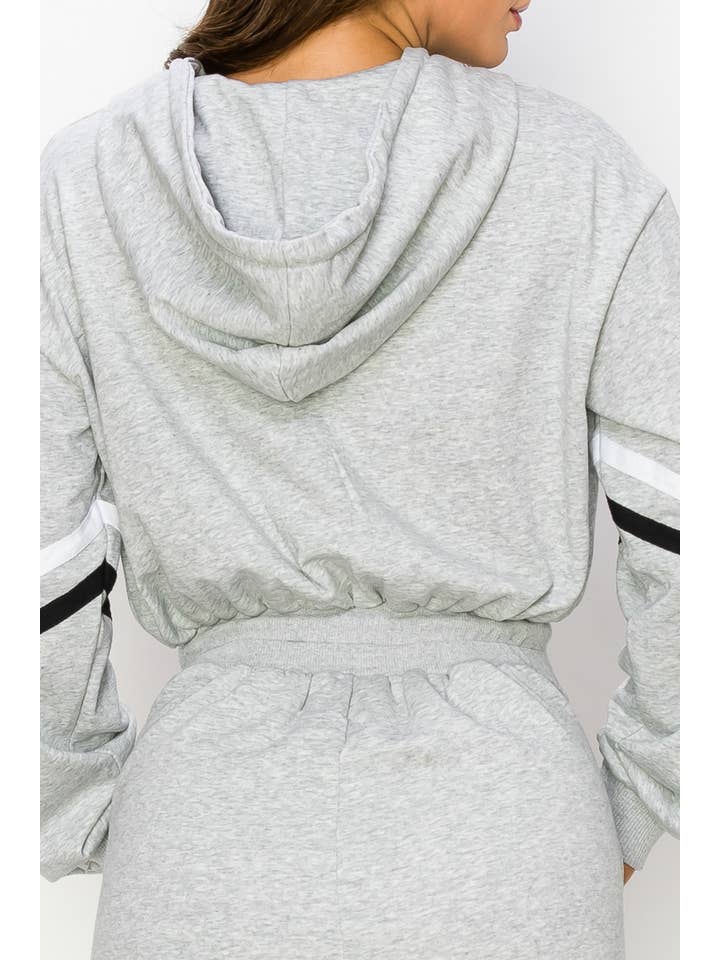 Shop Michella - Wholesale Jumpsuit - Dames - FRENCH TERRY GESTREEPTE JOGGER JUMPSUIT MET RITS15