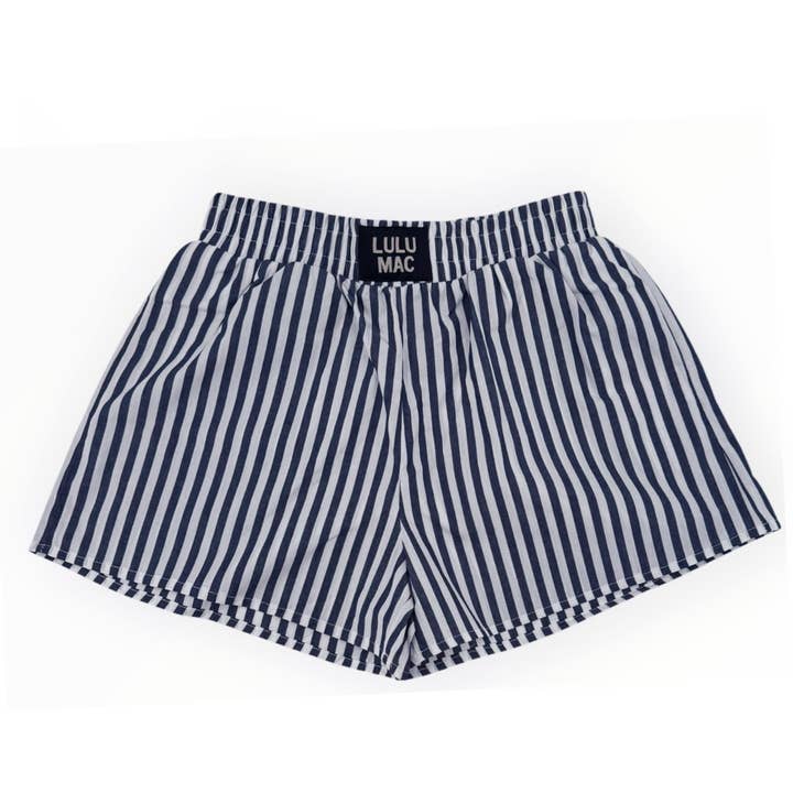 BXST- NAVY STRIPED BOXER SHORT for wholesale on Faire