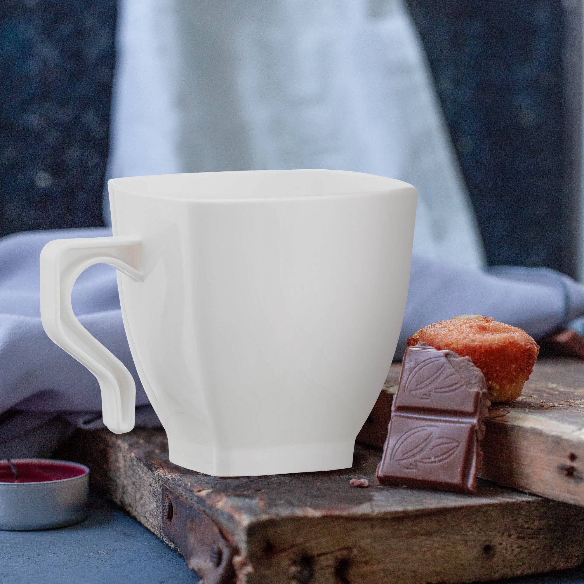 Smarty had a Party - Wholesale Coffee Mug - 8 oz. White Square Plastic Coffee Mugs - 192 pcs9