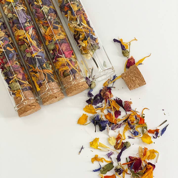 The Peel Thing - Wholesale Food Gift Basket - Edible Flower Sprinkles-Rainbow Mix ** Gift Size - Test Tube