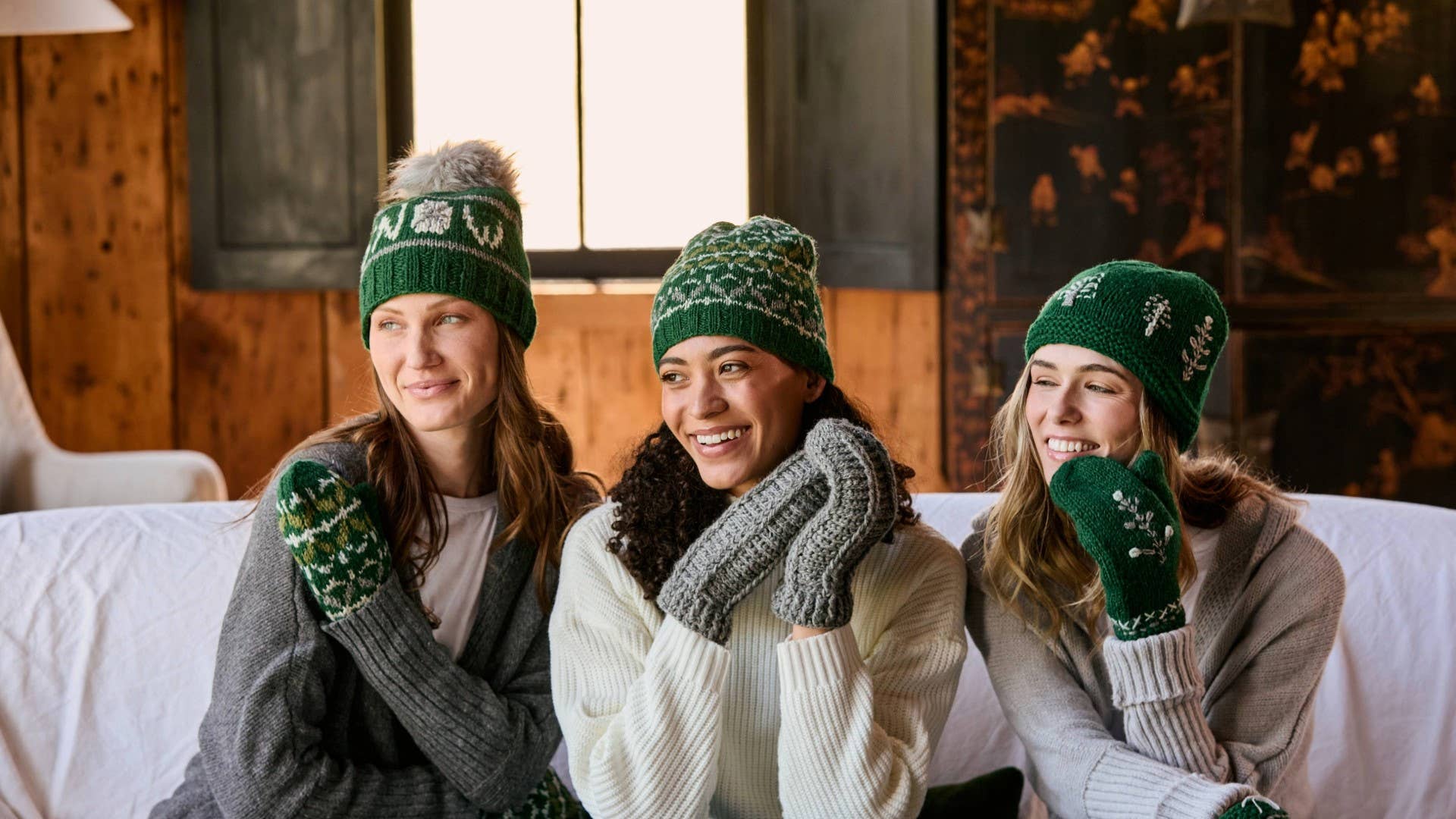 By Many Hands - Wholesale Mittens - Women's - Freya Evergreen Knit Mittens4