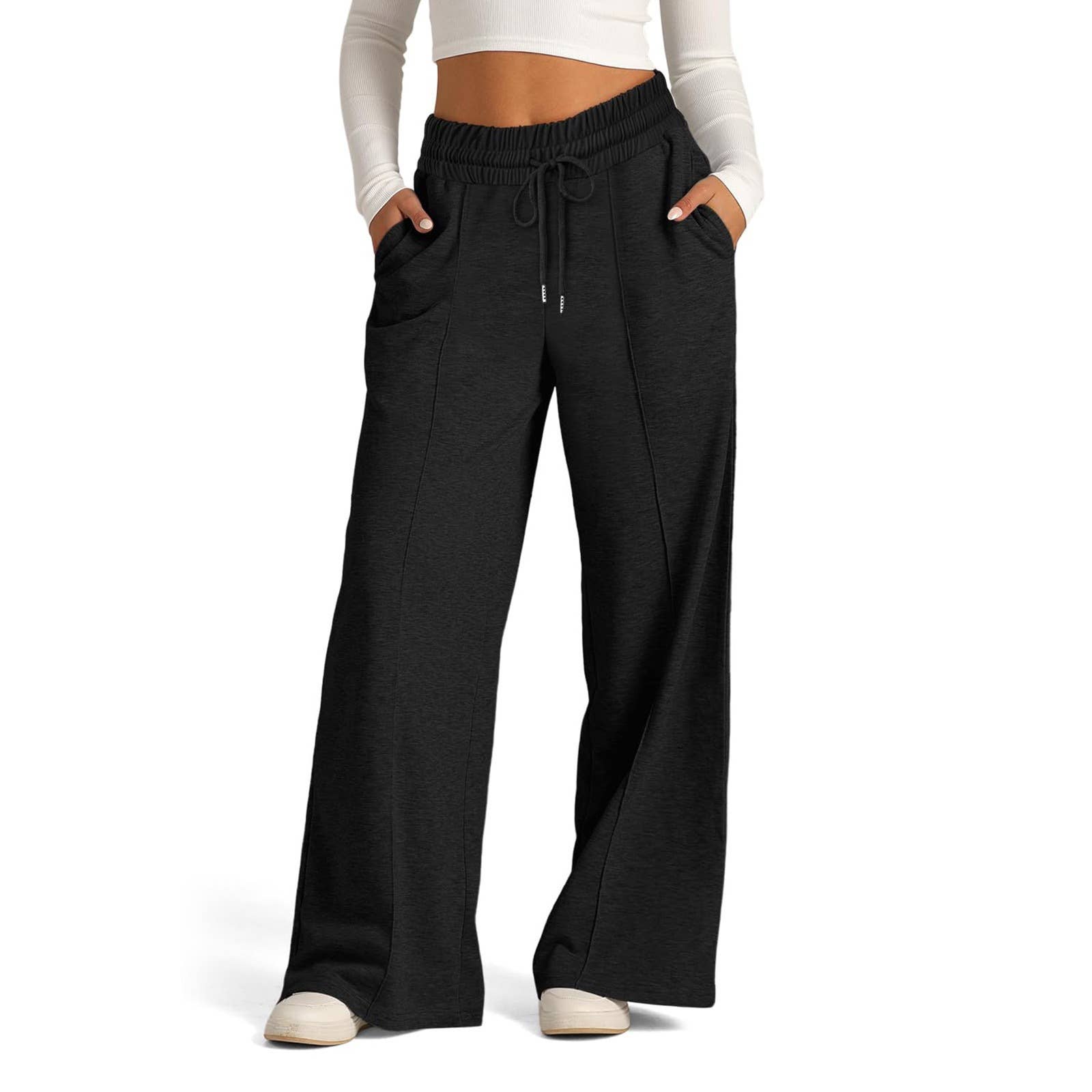 Lily Clothing - Wholesale Pants - Women's - TETHERED SOLID COLOR WAIST FASHION WIDE LEG PANTS10