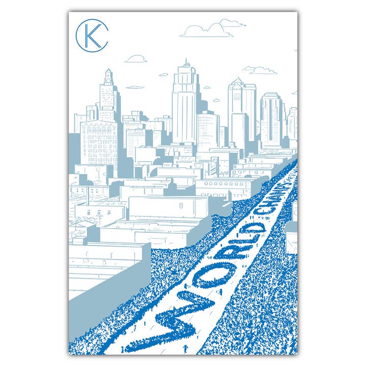 Kansas City World Champions Postcard for wholesale by Bozz Prints