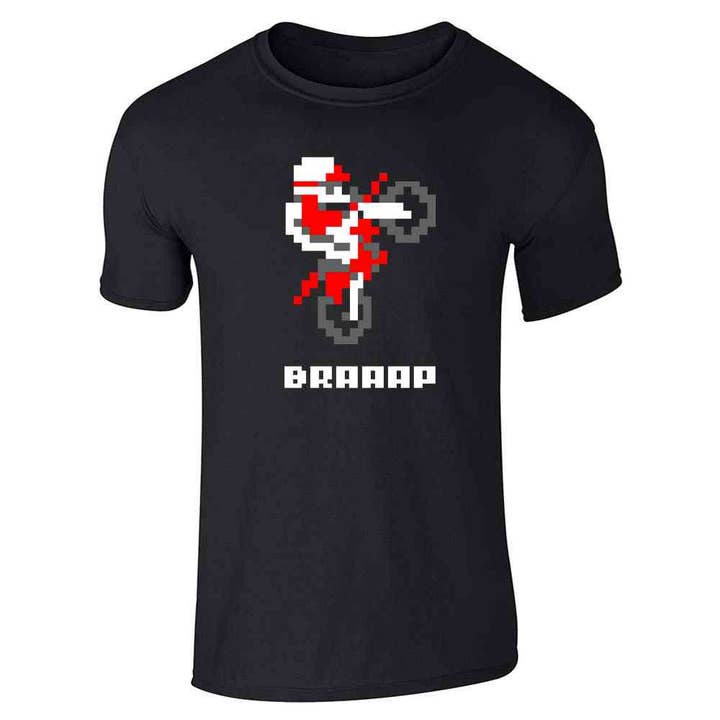 BRAAAP Dirt Bike Retro 8 Bit Video Game Gamer Unisex Tee for wholesale by Pop Threads