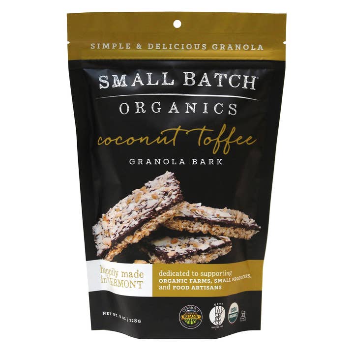 Small Batch Organics - Wholesale Granola - 8oz Coconut Toffee Granola Bark