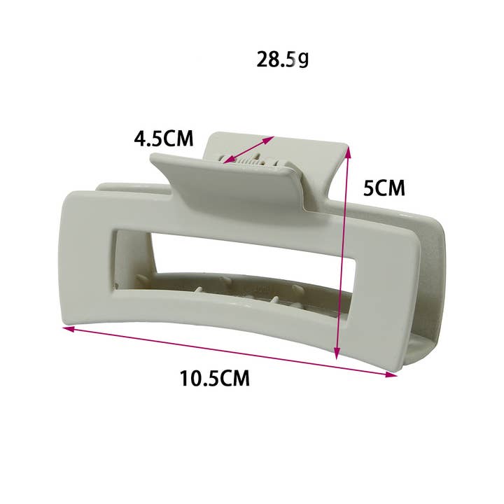 ACCITY - Wholesale Hair Clip - Women's - 4.13IN SIMPLE RECTANGULAR LARGE HAIR CLAW CLIP_CWAHA0091