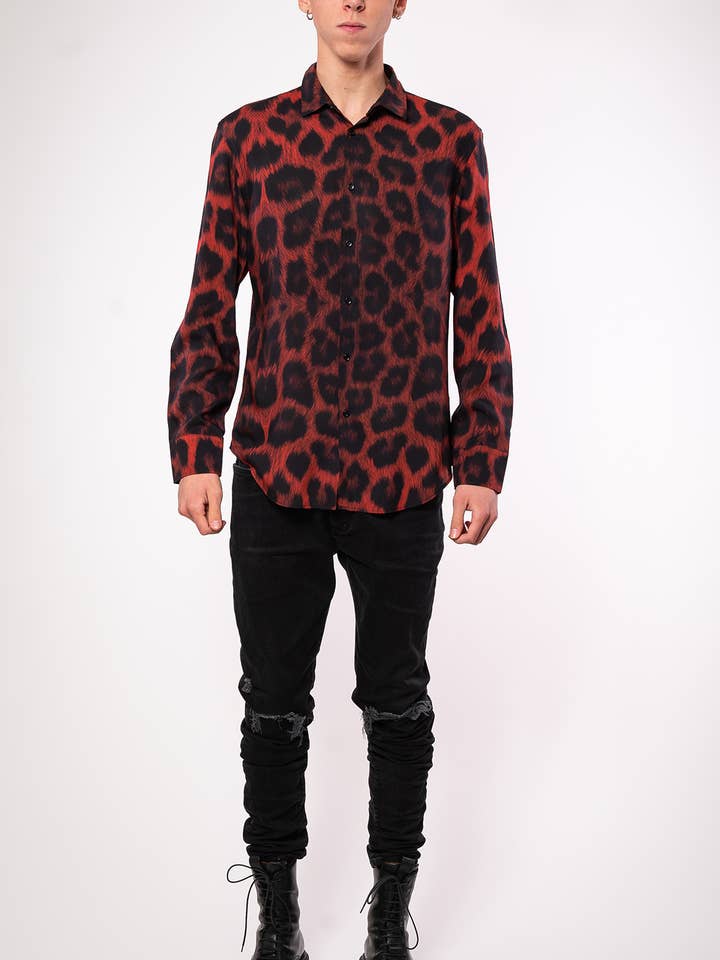 Camicia unisex 'RED JAGUAR' per la vendita all'ingrosso da parte di Benevierre
