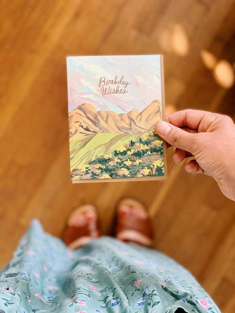 Little Salt Wagon – wholesale Birthday card – Birthday Wishes Mountain Greeting Card For Him6