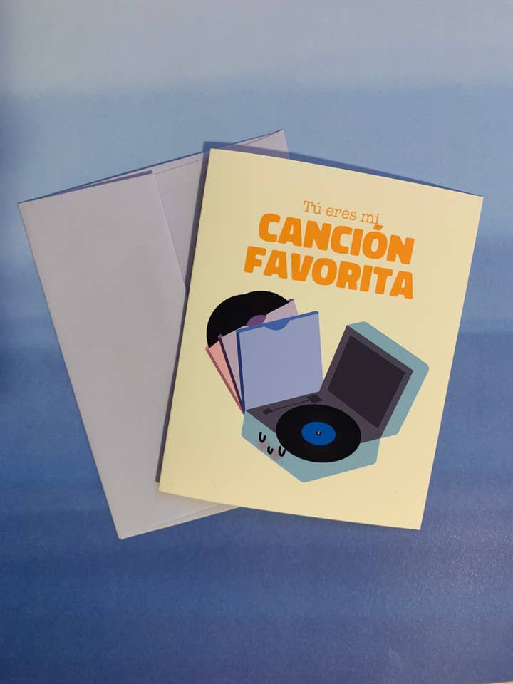 Canción Favorita Card for wholesale by Apridot Studios