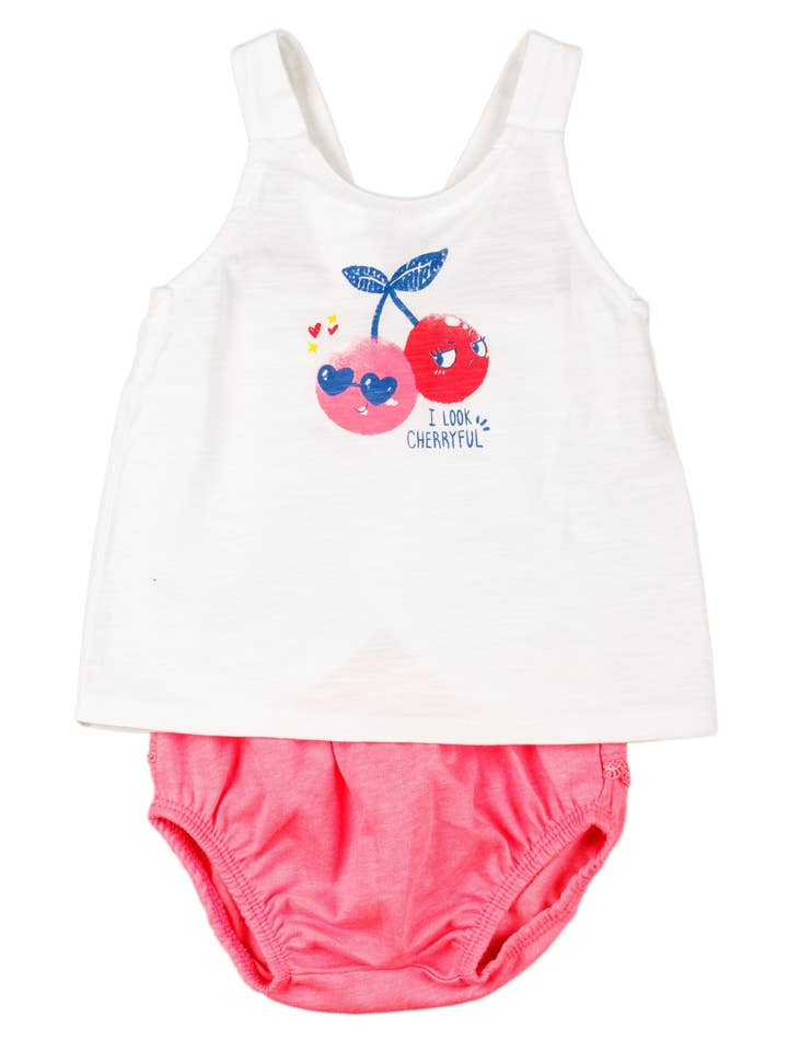 Hvidt og lyserødt babysæt for engroshandel hos Charanga