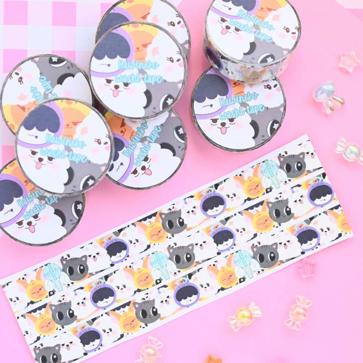 TXT Washi Tape K-Pop Merch Tiere Schreibwaren für den Großhandel von Kawineko